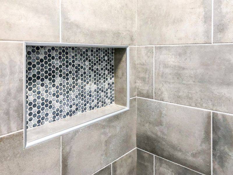 Spacious Shower with Niche